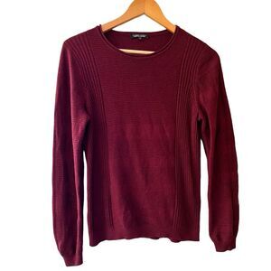 JEANNE PIERRE Womens Sweater Sz M Cashmere Blend Ribbed Gorpcore Scandi Thermal